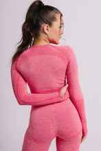 Load image into Gallery viewer, Courage Long Sleeve Crop - Coral
