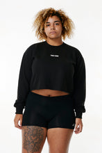 Load image into Gallery viewer, Cropped Lounge Sweater - Black
