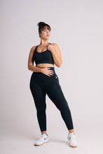 Load image into Gallery viewer, A woman wearing Charcoal Black Gym Leggings in UK
