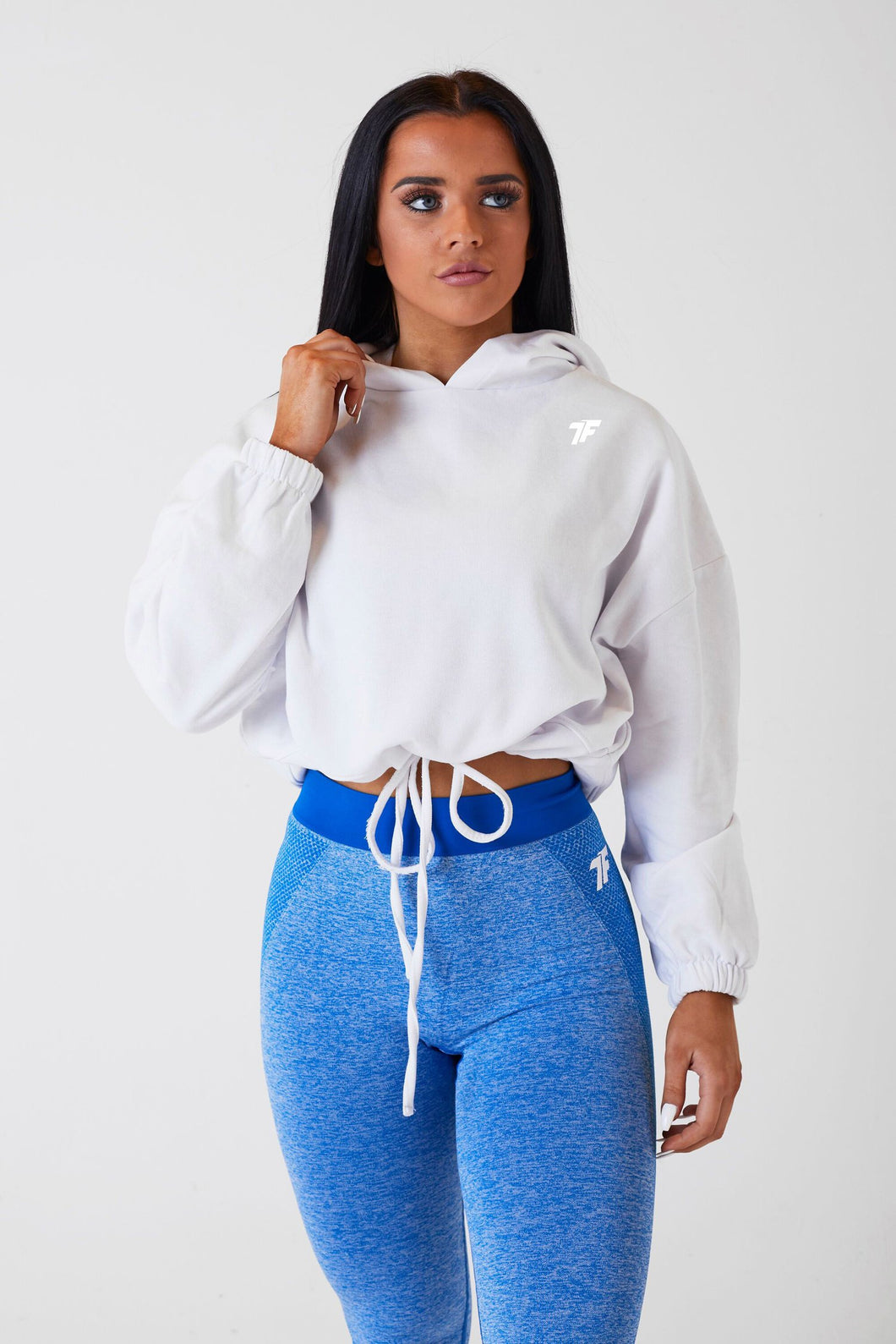 Womens White Hoodie for gym wear of True Form UK