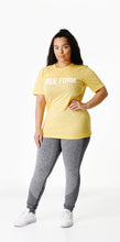Load image into Gallery viewer, A woman wearing True form UK Unisex Lemon colour Tshirt
