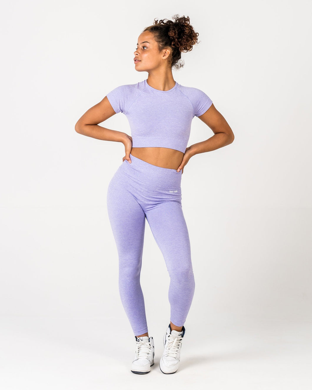 True Form Lilac Crop Top for Gym Wear