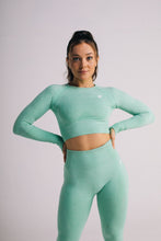 Load image into Gallery viewer, Courage Long Sleeve Crop - Peppermint
