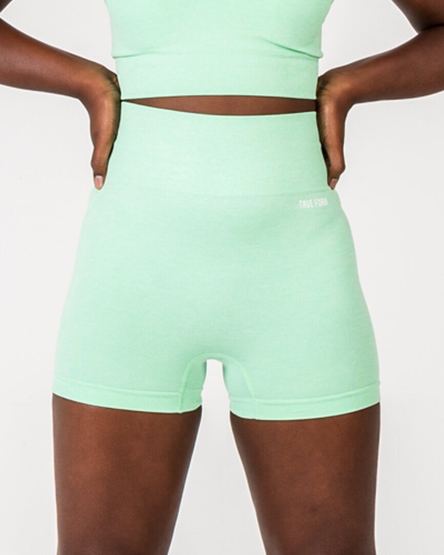 True Form UK Women's Mint Sports Shorts for Gym Wear
