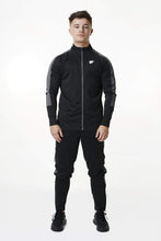 Load image into Gallery viewer, Black / Grey Tracksuit Top
