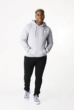 Load image into Gallery viewer, A Man Wearing True Form&#39;s Men&#39;s Grey Zone Hoodie for Gym Wear
