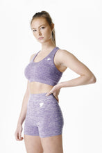 Load image into Gallery viewer, A woman weearing True Form Lilac Shorts for Gym
