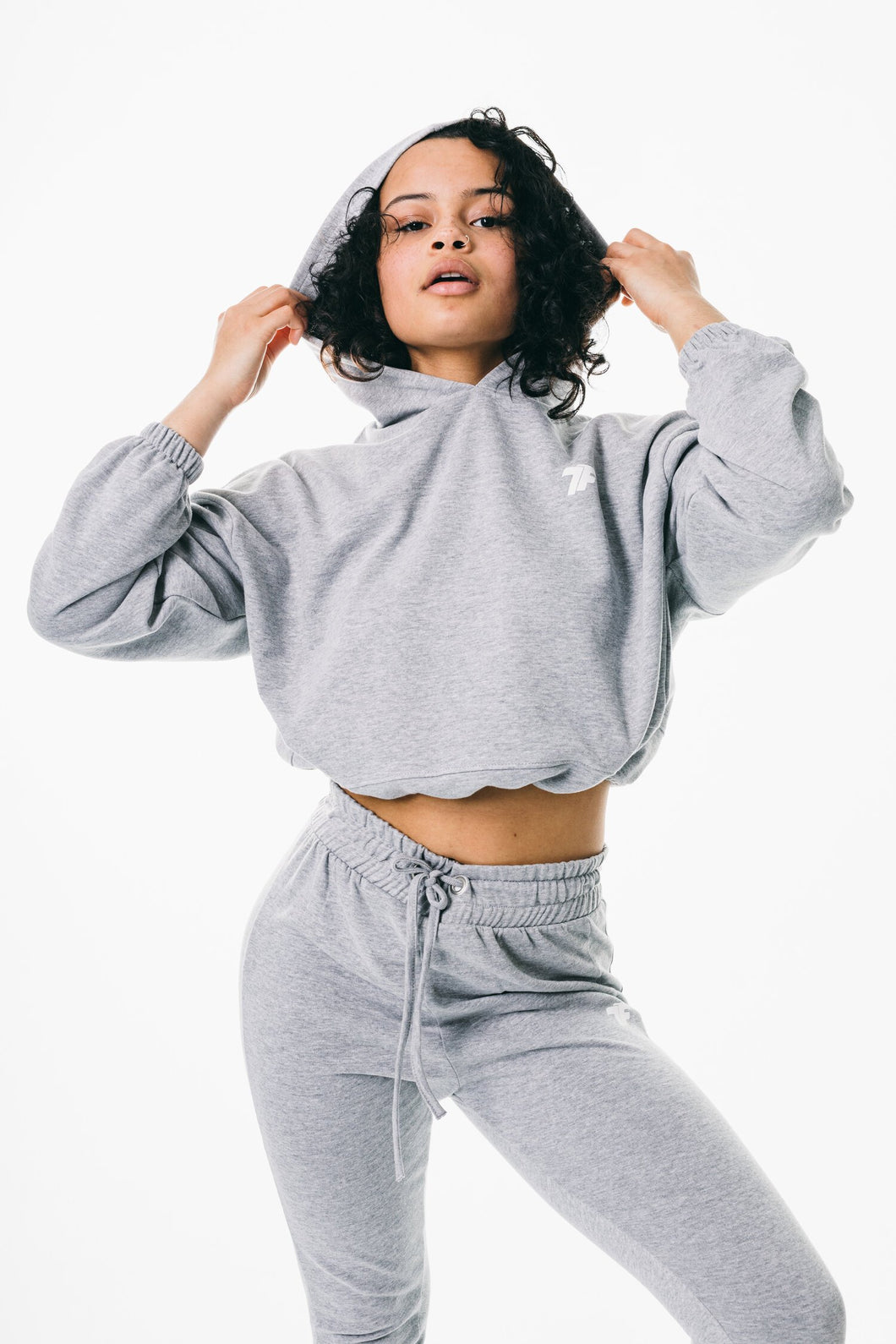 Womens Grey Oversized Hoodie for Gym
