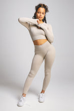 Load image into Gallery viewer, Mocha Ribbed Leggings

